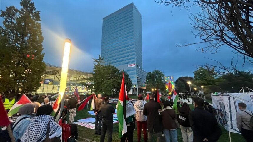 UEFA Uluslar Ligi Öncesi Linz'de İsrail Karşıtı Protesto