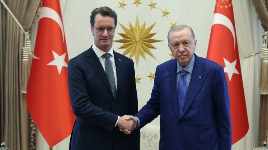 Cumhurbaşkanı Erdoğan, Kuzey Ren-Vestfalya Başbakanı Wüst ile Bir Araya Geldi