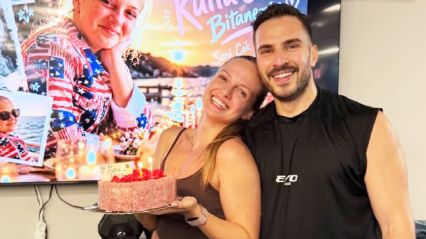 İpek Filiz Yazıcı'ya Spor Salonunda Romantik Doğum Günü Sürprizi