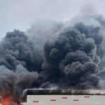 Rusya'nın Ryazan Bölgesindeki Petrol Rafinerisinde İHA Saldırısı Sonrası Yangın