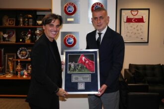 TFF Başkanı Hacıosmanoğlu ve Vincenzo Montella Arasında Veda Görüşmesi