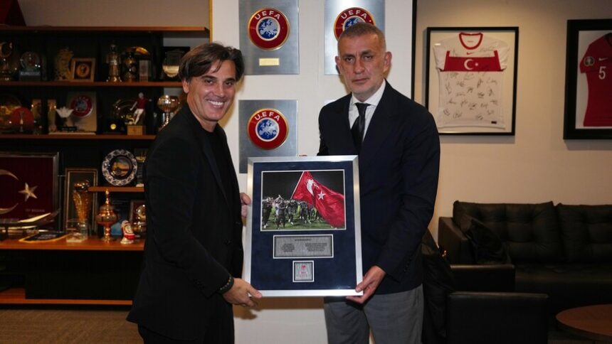 TFF Başkanı Hacıosmanoğlu ve Vincenzo Montella Arasında Veda Görüşmesi