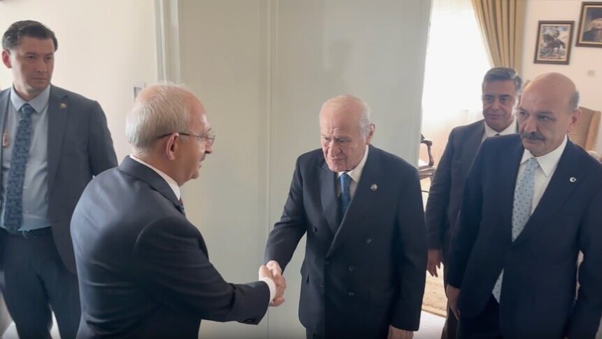 MHP Lideri Bahçeli ve CHP Lideri Kılıçdaroğlu Arasında Siyasi Görüşme